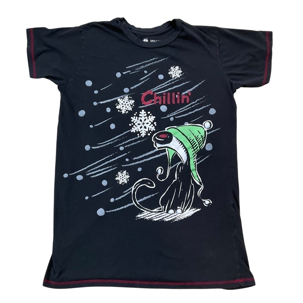 Mutts Organic Earth-Friendly Pajama Sleep Shirt Chillin’ Graphic S/M Sleepwear